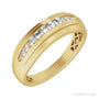 Sapphire Row Natural Diamond Channel-Set Tapered Band - 14K Yellow Gold