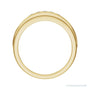 Sapphire Row Natural Diamond Channel-Set Tapered Band - 14K Yellow Gold (view 2)