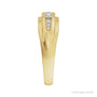 Sapphire Row Natural Diamond Channel-Set Tapered Band - 14K Yellow Gold (view 4)