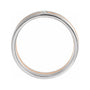 Sapphire Row Natural Diamond Mixed Gold Groove Solitaire Band - 14K White & Rose Gold (view 2)