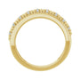 Sapphire Row Lab-Grown Diamond Pavé Groove Band - 14K Yellow Gold (view 2)