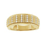 Sapphire Row Lab-Grown Diamond Pavé Groove Band - 14K Yellow Gold (view 3)