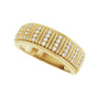 Sapphire Row Lab-Grown Diamond Pavé Groove Band - 14K Yellow Gold (view 5)
