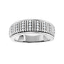 Sapphire Row Lab-Grown Diamond Pavé Groove Band - 14K White Gold (view 3)