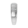 Sapphire Row Lab-Grown Diamond Pavé Groove Band - 14K White Gold (view 4)