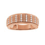 Sapphire Row Lab-Grown Diamond Pavé Groove Band - 14K Rose Gold (view 3)