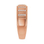 Sapphire Row Lab-Grown Diamond Pavé Groove Band - 14K Rose Gold (view 4)