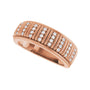 Sapphire Row Lab-Grown Diamond Pavé Groove Band - 14K Rose Gold (view 5)