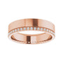 Sapphire Row Lab-Grown Diamond Pavé Detail Cigar Band - 14K Rose Gold, 3/8 ctw (view 3)
