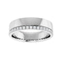 Sapphire Row Lab-Grown Diamond Pavé Detail Cigar Band - 14K White Gold, 1/3 ctw (view 3)