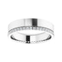 Sapphire Row Lab-Grown Diamond Pavé Detail Cigar Band - 14K White Gold, 3/8 ctw (view 3)