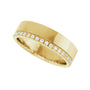 Sapphire Row Lab-Grown Diamond Pavé Detail Cigar Band - 14K Yellow Gold, 1/3 ctw (view 5)