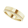 Sapphire Row Lab-Grown Diamond Pavé Detail Cigar Band - 14K Yellow Gold, 3/8 ctw (view 5)