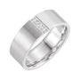 Sapphire Row Natural Diamond Detail Cigar Band - Platinum