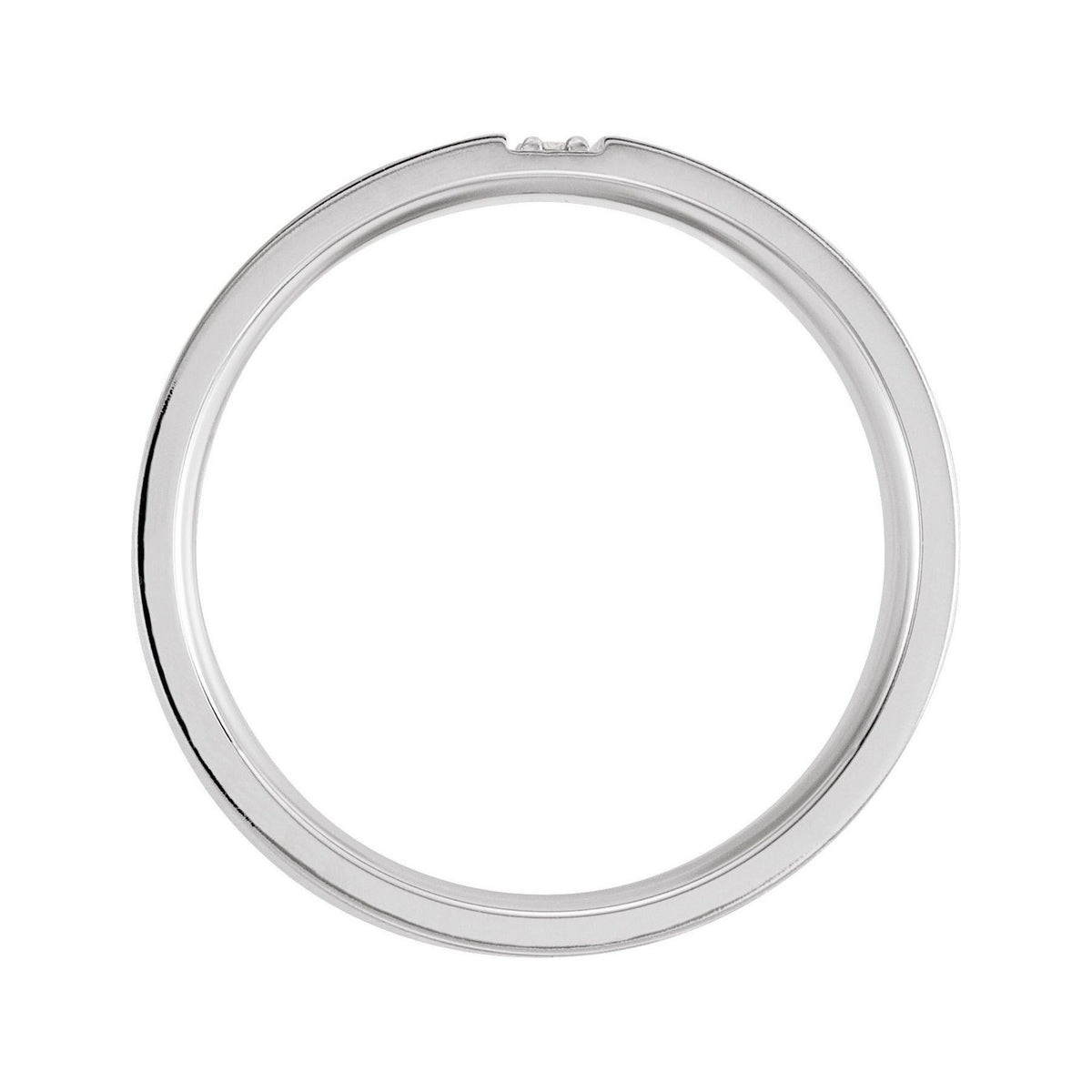 Sapphire Row Natural Diamond Detail Cigar Band - Platinum (view 2)