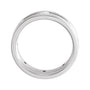 Sapphire Row Natural Diamond Grooved Detail Band - 14K White Gold, 5 mm (view 2)