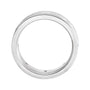 Sapphire Row Natural Diamond Grooved Detail Band - Platinum, 6 mm (view 2)