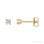 Sapphire Row Lab-Grown Diamond Stud Earrings - 14K Yellow Gold, 3.3 mm