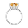 Sapphire Row Natural Gemstone Oval Solitaire Ring - Citrine, 14K White Gold, 12 × 10 mm (view 2)