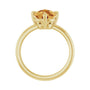 Sapphire Row Natural Gemstone Oval Solitaire Ring - Citrine, 14K Yellow Gold, 10 × 8 mm (view 2)