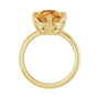 Sapphire Row Natural Gemstone Oval Solitaire Ring - Citrine, 14K Yellow Gold, 12 × 10 mm (view 2)