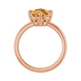 Sapphire Row Natural Gemstone Oval Solitaire Ring - Citrine, 14K Rose Gold, 10 × 8 mm (view 2)