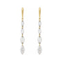 Sapphire Row Lab-Grown Diamond Graduated Marquise Drop Earrings - 14K Yellow Gold (view 2)