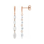 Sapphire Row Lab-Grown Diamond Graduated Marquise Drop Earrings - 14K Rose Gold