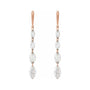 Sapphire Row Lab-Grown Diamond Graduated Marquise Drop Earrings - 14K Rose Gold (view 2)