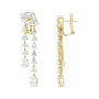 Sapphire Row Lab-Grown Diamond Cascade Dangle Earrings - 14K Yellow Gold (view 2)