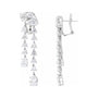 Sapphire Row Lab-Grown Diamond Cascade Dangle Earrings - 14K White Gold