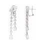 Sapphire Row Lab-Grown Diamond Cascade Dangle Earrings - 14K White Gold (view 2)