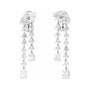 Sapphire Row Lab-Grown Diamond Cascade Dangle Earrings - 14K White Gold (view 3)