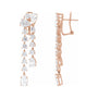 Sapphire Row Lab-Grown Diamond Cascade Dangle Earrings - 14K Rose Gold