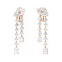 Sapphire Row Lab-Grown Diamond Cascade Dangle Earrings - 14K Rose Gold (view 3)