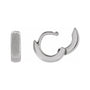 Sapphire Row Gold Hinged Hoop Earrings - Platinum, 8 mm (view 3)