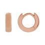Sapphire Row Gold Hinged Hoop Earrings - 14K Rose Gold, 8 mm