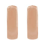 Sapphire Row Gold Hinged Hoop Earrings - 14K Rose Gold, 8 mm (view 2)