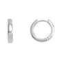 Sapphire Row Gold Hinged Hoop Earrings - Platinum, 14 mm