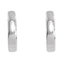 Sapphire Row Gold Hinged Hoop Earrings - Platinum, 14 mm (view 2)