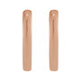 Sapphire Row Gold Hinged Hoop Earrings - 14K Rose Gold, 20 mm (view 2)