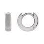 Sapphire Row Gold Hinged Hoop Earrings - 14K White Gold, 8 mm