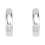 Sapphire Row Gold Hinged Hoop Earrings - Platinum (view 2)
