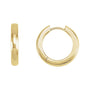 Sapphire Row Gold Hinged Hoop Earrings - 14K Yellow Gold, 17.5 mm