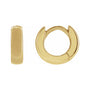 Sapphire Row Gold Hinged Hoop Earrings - 10K Yellow Gold, 8 mm