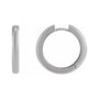 Sapphire Row Gold Hinged Hoop Earrings - 14K White Gold, 20 mm