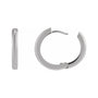 Sapphire Row Gold Hinged Hoop Earrings - 14K White Gold, 20 mm (view 3)