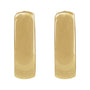 Sapphire Row Gold Hinged Hoop Earrings - 14K Yellow Gold, 8 mm