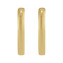 Sapphire Row Gold Hinged Hoop Earrings - 10K Yellow Gold, 20 mm (view 2)