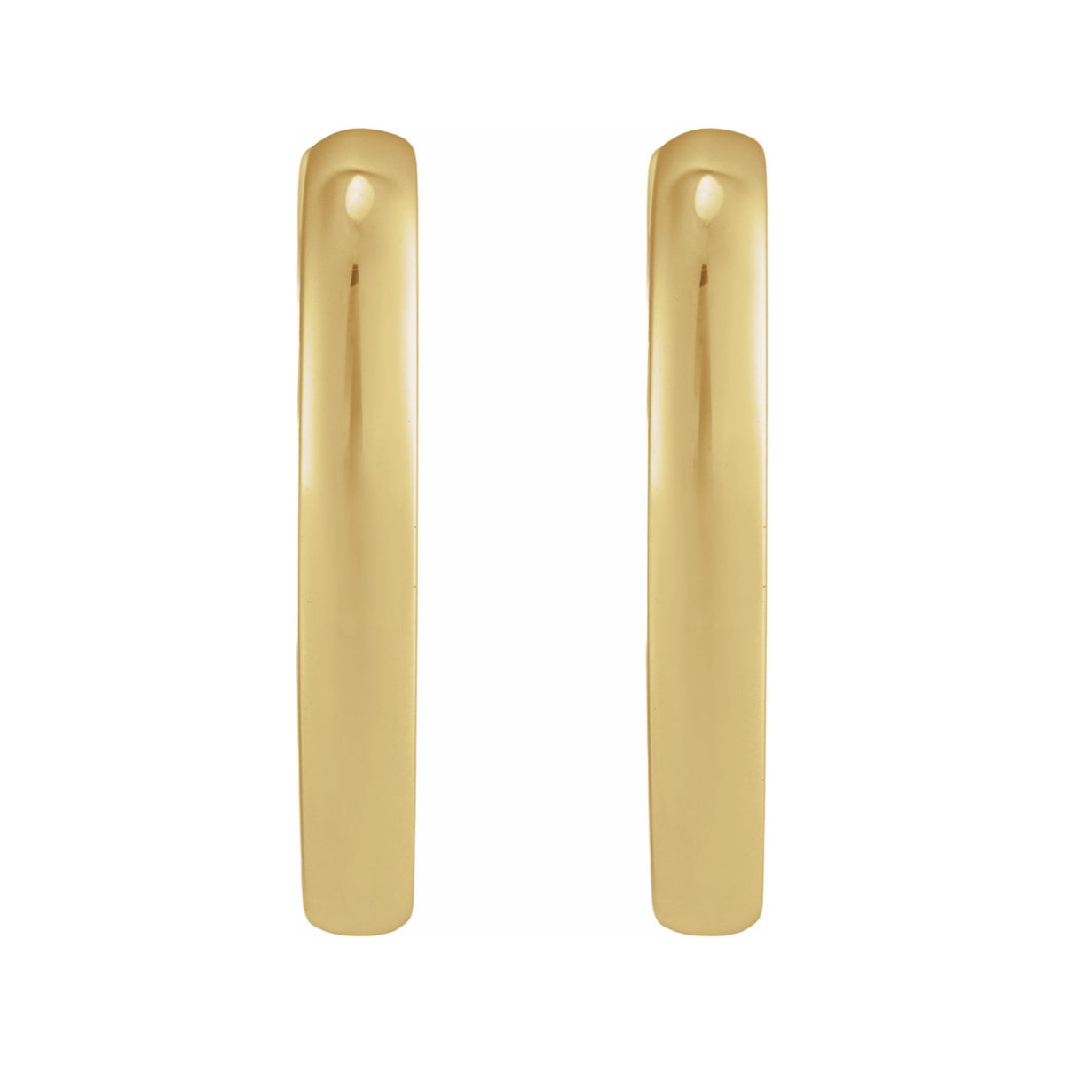 Sapphire Row Gold Hinged Hoop Earrings - 10K Yellow Gold, 20 mm (view 2)